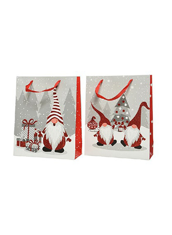

Kaemingk Decoris Gnome Rectangular Paper Gift Bag with Handle, 32cm, Assorted