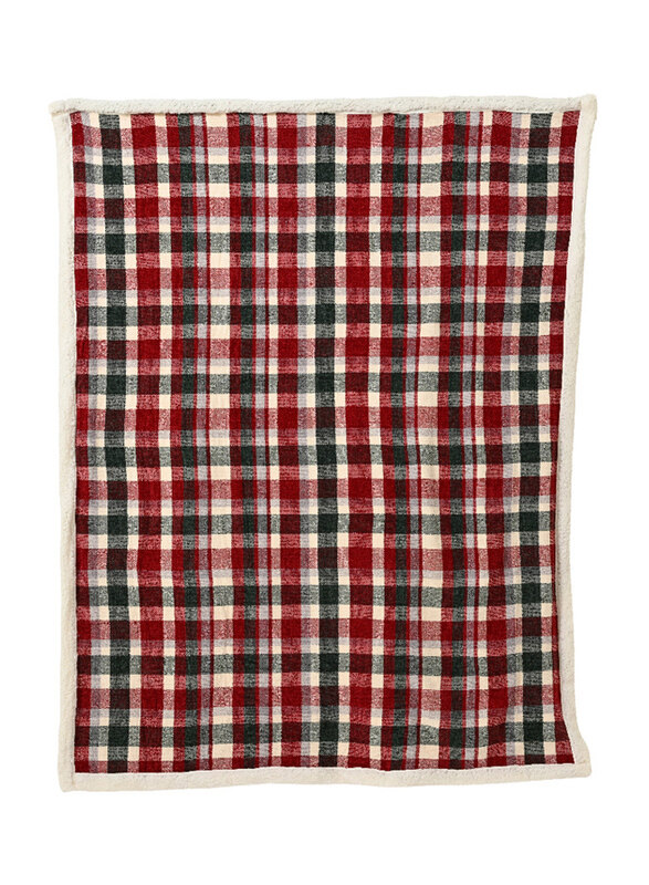 

Kaemingk Polyester Oblong Check Throw, Multicolour