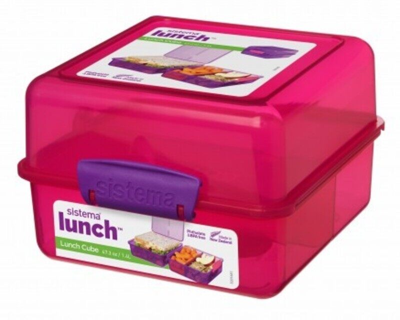 

Sistema 31735 Cube Coloured Lunch Box, 1.4L, Pink