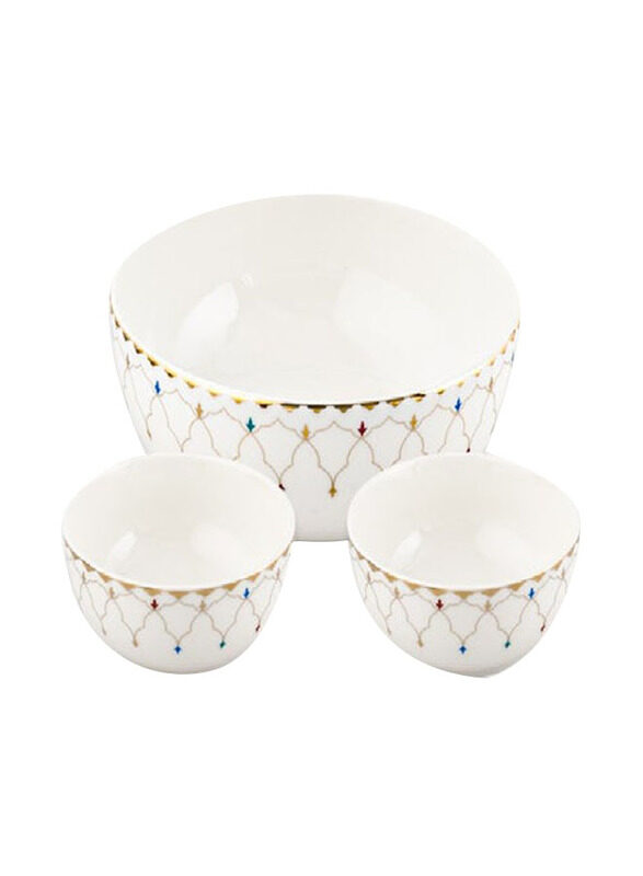 

Homesmiths 7-Piece Rosa Zina Fruit Set, White