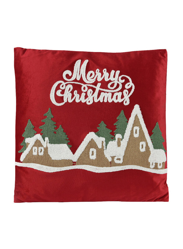 

Kaemingk Eg Polyester Tufted House Cushion, Red