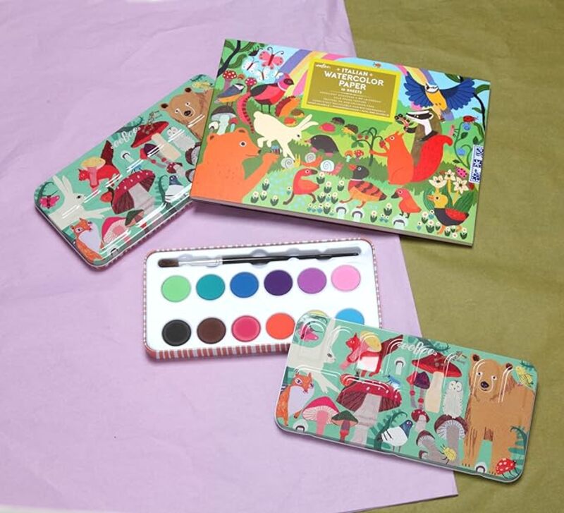 eeBoo Mushroom  Water Colors 12 Pieces for kids to learn painting and fun learning.