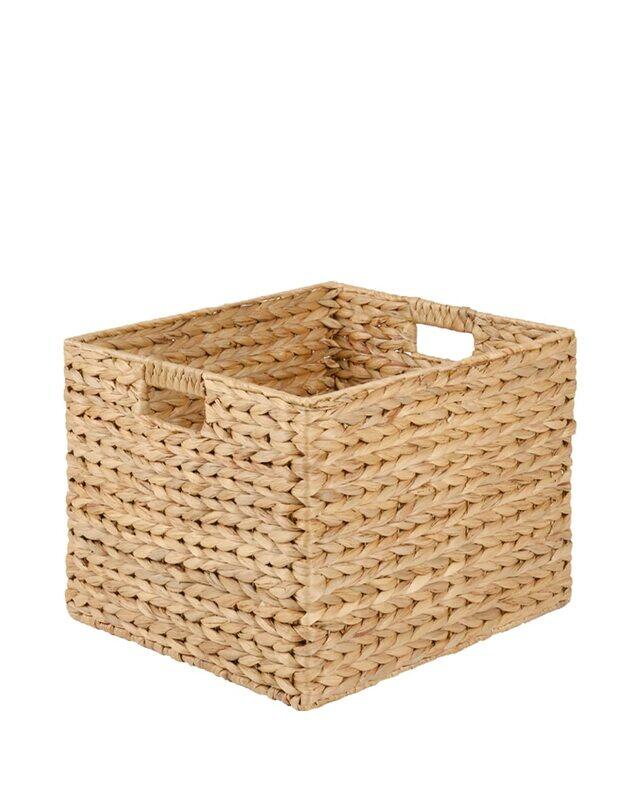 

Homesmiths Water Hyacinth Basket with Iron Frame, 40 x 37 x 30.5cm, Brown
