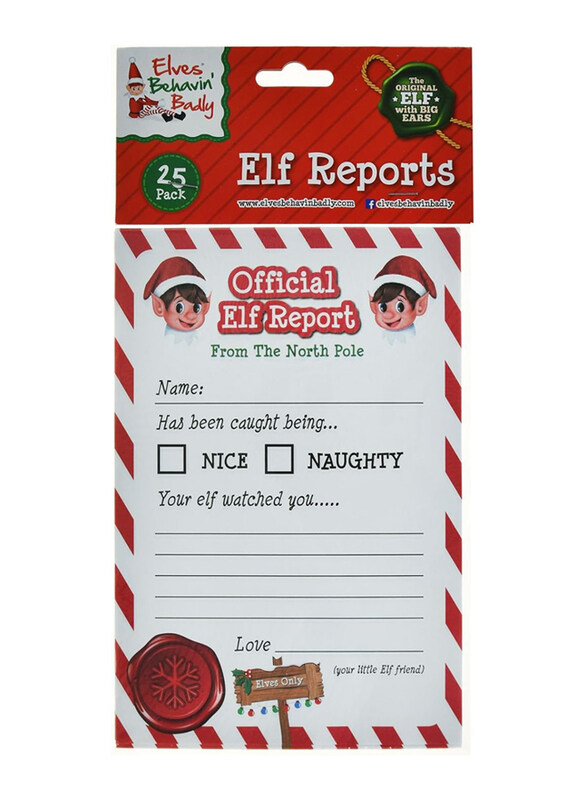 

Pms 25-Piece A5 Elf Report Cards From The North Pole, Red