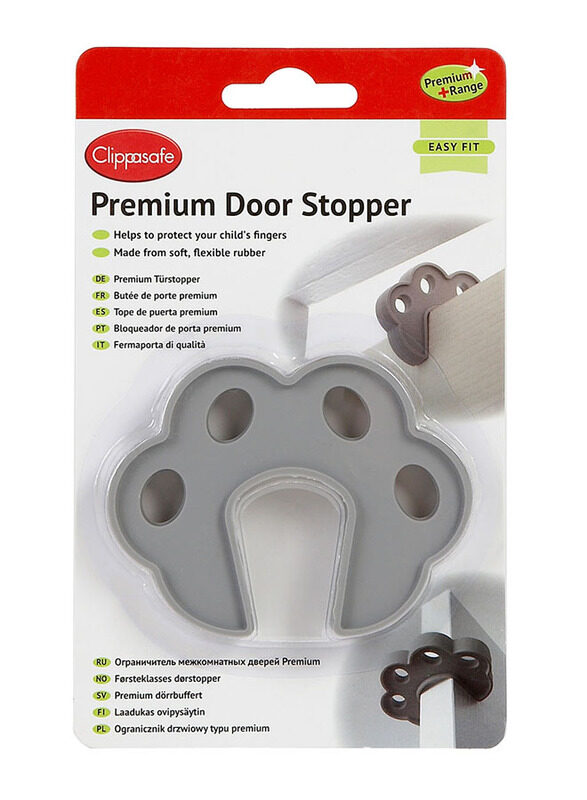 

Clippasafe Premium Door Stopper, Grey