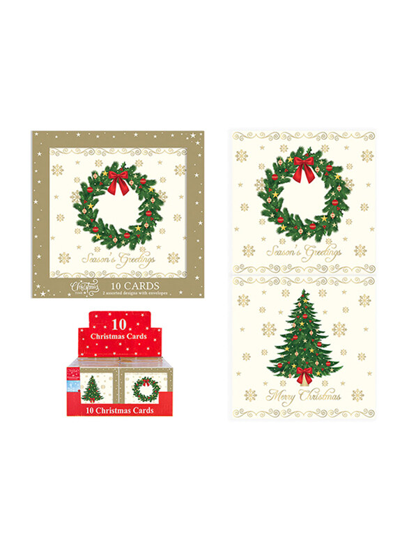 

RSW Christmas Tree & Wreath Cards, Assorted Color, 10 Pieces