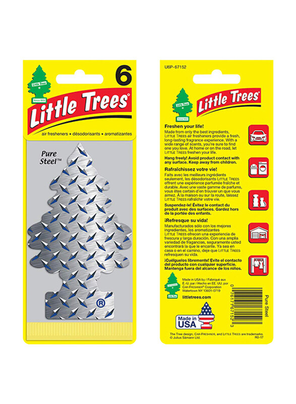 

Little Trees Pure Steel Paper Air Freshener, Silver