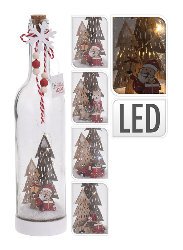 

Homesmiths Christmas Led Bottle Assorted Design, 30cm, 1 Piece, Multicolor