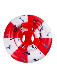 Swim Essentials  Red-white Whale Life Buoy printed Baby Swimseat, suitable for Age 0-1 year