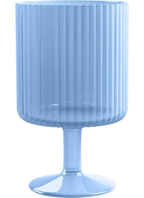 

TarHong Essentials Mesa Drinkware Glass, Polypro, Shatterproof, Indoor/Outdoor, Stacking Goblet, Aqua, 15-Ounce