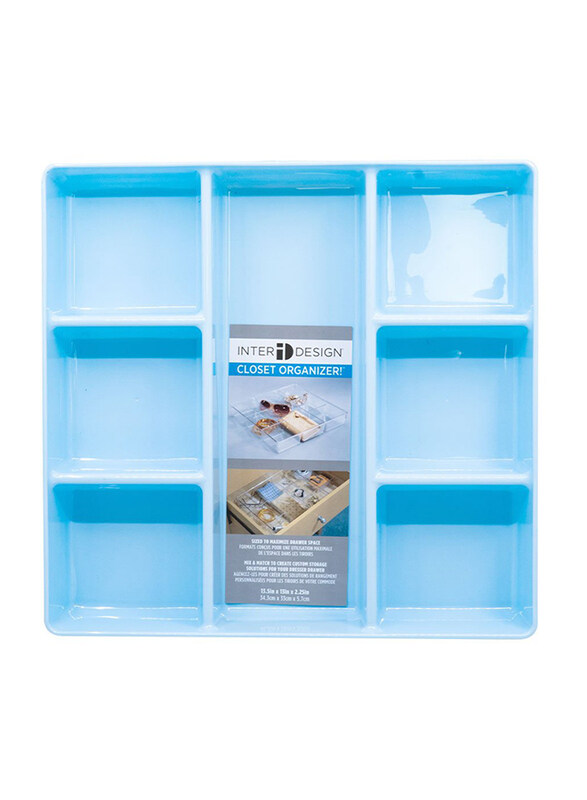 

Interdesign Inter Design Linus 7S Dresser Organizer, Robin Egg Blue