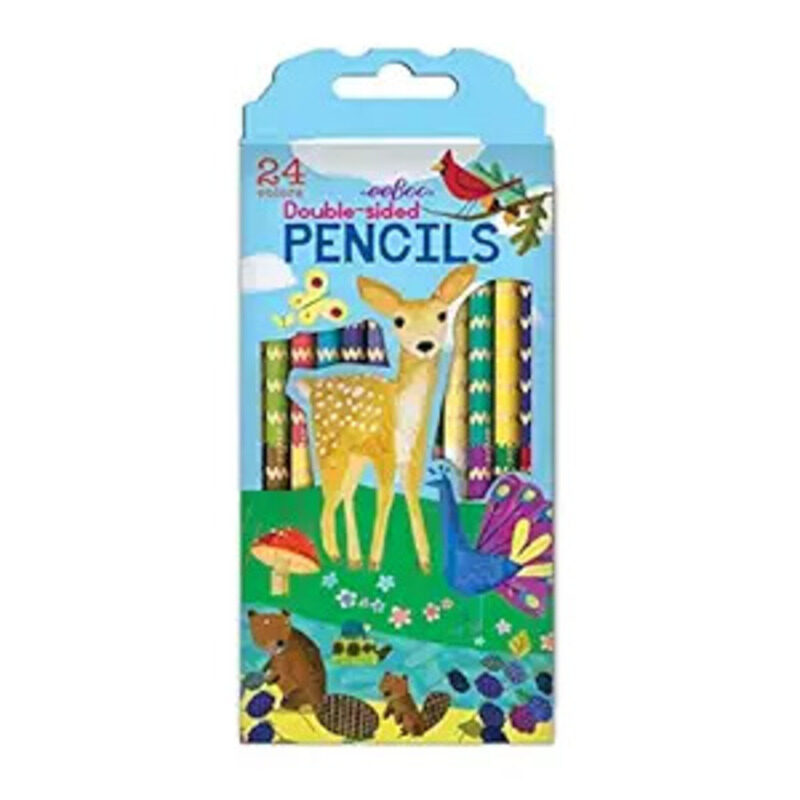 

eeBoo Double-Sided Life on Earth Colored Pencils, Set of 12 for kids to learn Drawing and fun learning.