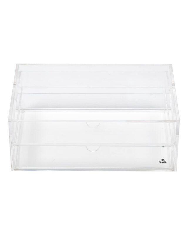 

Homesmiths Vanity 2 Tiers Acrylic Glasses Display Drawers, Large, Clear
