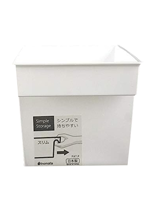 Inomata Hokan-sho Plastic Slim Simple Storage, White