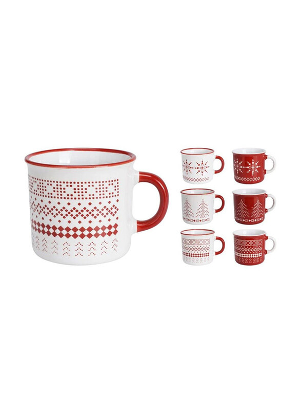 

Homesmiths Mug Porcelain with 6 Assorted Design, 170ml, Assorted