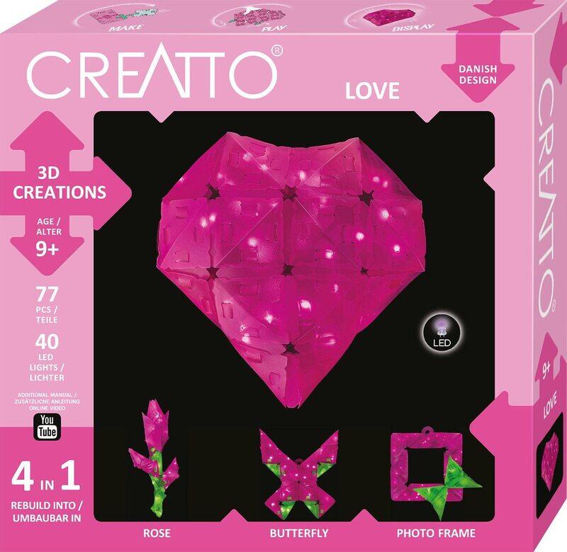 

Thames & Kosmos Love Creatto Versatile Building System 3D Light Up Model, 40 Pieces, Ages 9+