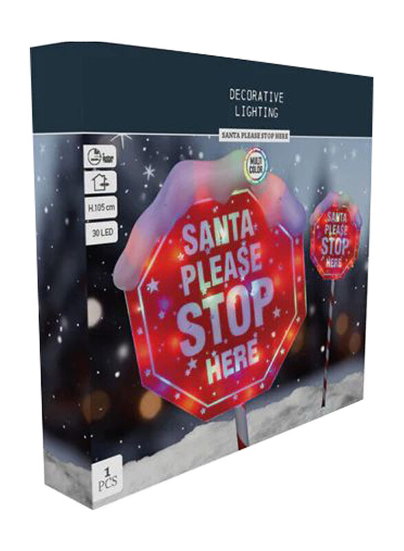 

Homesmiths 105cm Santa Stop Stake Light, Red