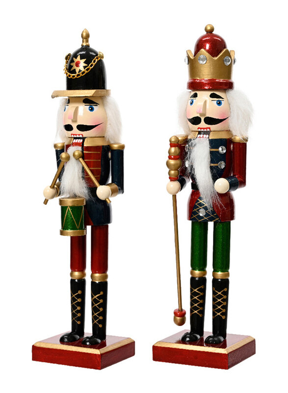 

Kaemingk Assorted Firwood Nutcracker with Stras, 25cm, 1 Piece, Multicolour