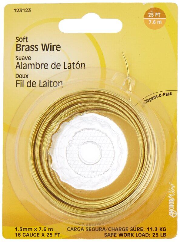 

Hillman 25-Feet Soft Brass Wire, 123123, Brass