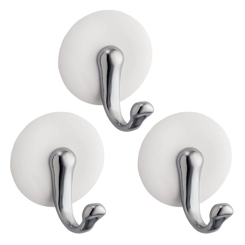 

IDesign Affixx York Small Hook Set, 3-Piece, Chrome