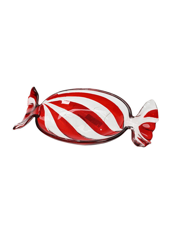 

Kaemingk Tray Glass Candy, 3cm, Red/White