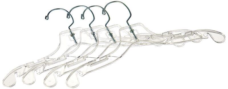 

Whitmor Kid's Dress/Blouse Hangers, 4 Piece, 60625098, Crystal Clear
