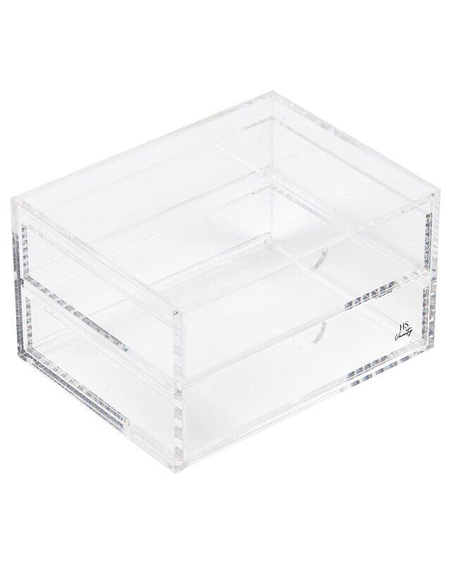 

Homesmiths Vanity 2 Tiers Acrylic Glasses Display Drawers, Clear