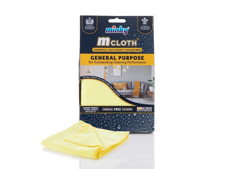 

Minky M Cloth Anti-Bacterial Microfibre General Purpose Cloth, Yellow
