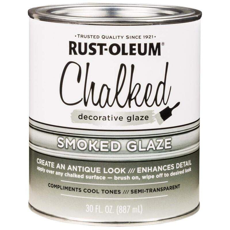 

Rust-oleum Chalked Decorative Glaze Smoked, 2 x 887ml, Grey