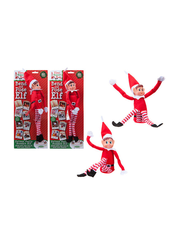 

Pms Elves Behavin' Badly Hoolaroo Dqv131Xxa Kd13120 Bendable Poseable Elf Figure Girl, Red