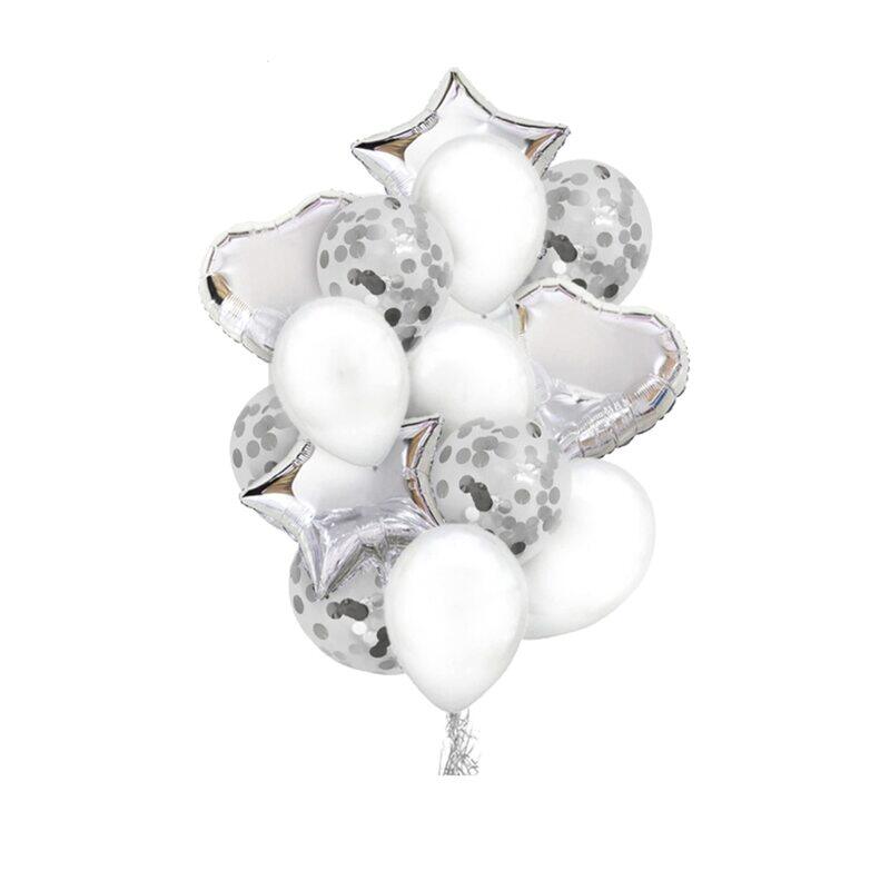 

Eurowrap Balloon Set, 14-Piece 14, Silver