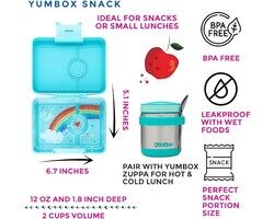 Yumbox Snack 3-Compartment Snack Box Aqua