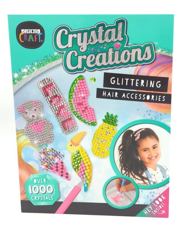 

Hinkler Curious Craft Crystal Creations Glittering Hair Accessories Kit, Ages 6+ Years
