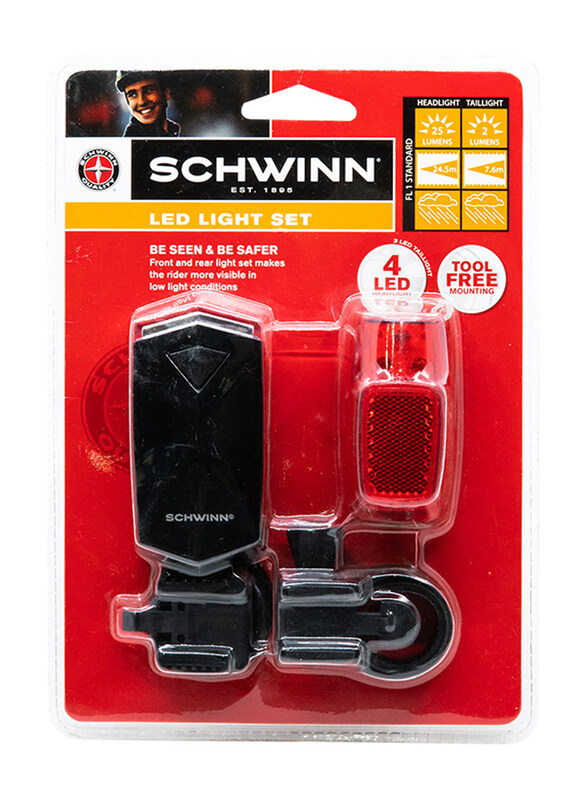 

Schwinn Tool Free LED Light Set, Black/Red