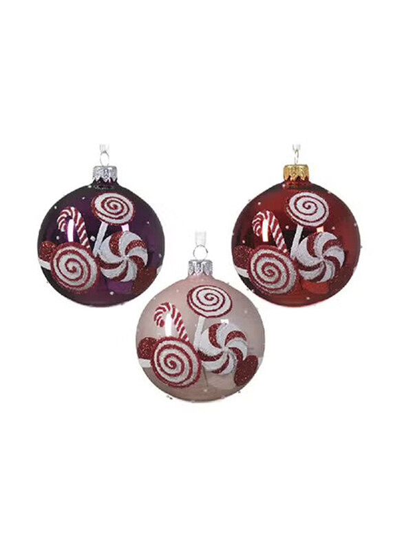 

Kaemingk Decoris 8cm Bauble Glass Enamel-Shiny Candy, 1 Piece, Assorted