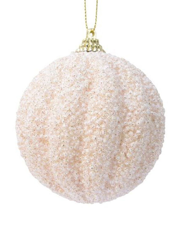 

Kaemingk Foam Glitter Pearl Bauble, 8cm, 1 Piece, Beige