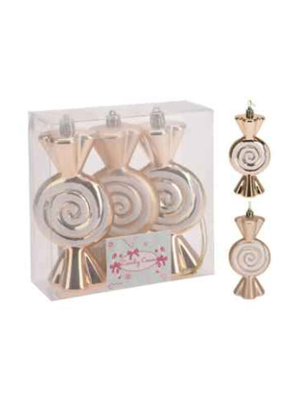 

Koopman Xmas Candy, 3 Pieces, 13cm, Gold