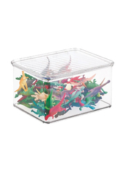 IDesign Kitchen Bins Bpa-Free Plastic Stackable Organizer Box With Lid, 3.75 Inch, Clear