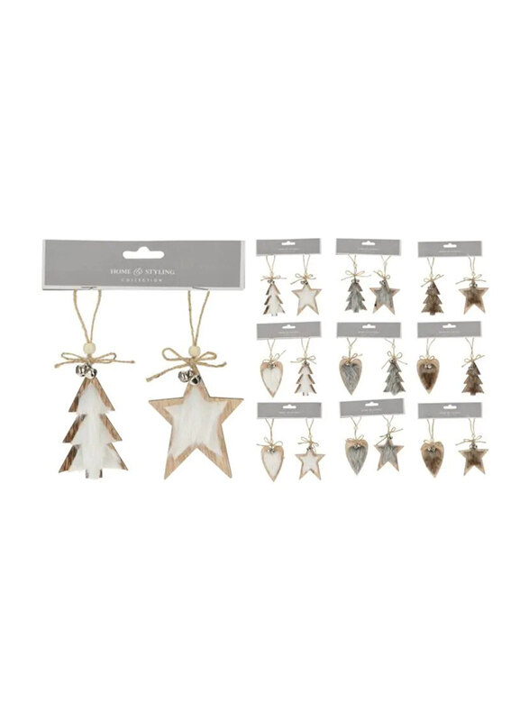 

Koopman Homesmiths Decorative Hanging Ornament, 2 Pieces, 9cm, DH8056440, Assorted