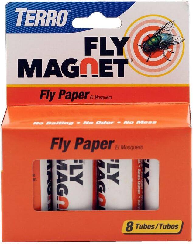 

Terro T518 Fly Magnet Sticky Fly Paper, 8 Tubes, White