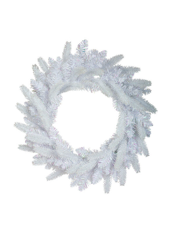 

Kaemingk Copenhagen Glitter Wreath, White