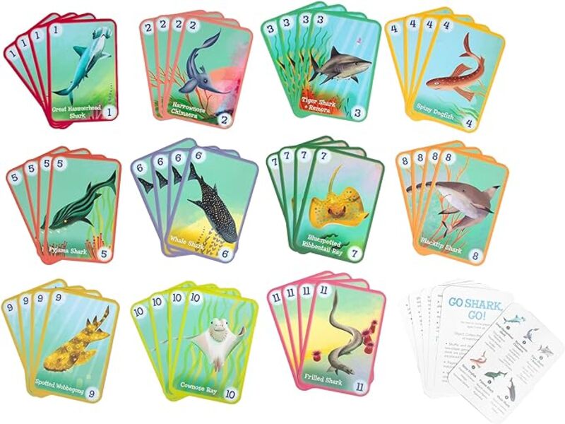 eeBoo Go Shark Go! Playing Cards for Education and fun to play for kids.
