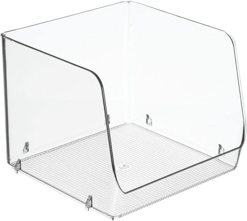 

Interdesign Plastic Linus Stacking Organizer Bin, Large, Transparent