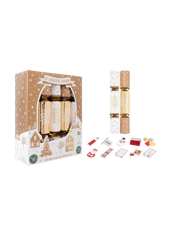 

Rsw Snowflake Family Eco Christmas Crackers, 10 Pieces x 12 Inch, Gold