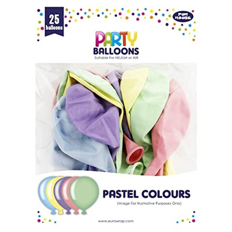

Fun House Pastel Colours Party Balloons, 25-Piece, Multicolour
