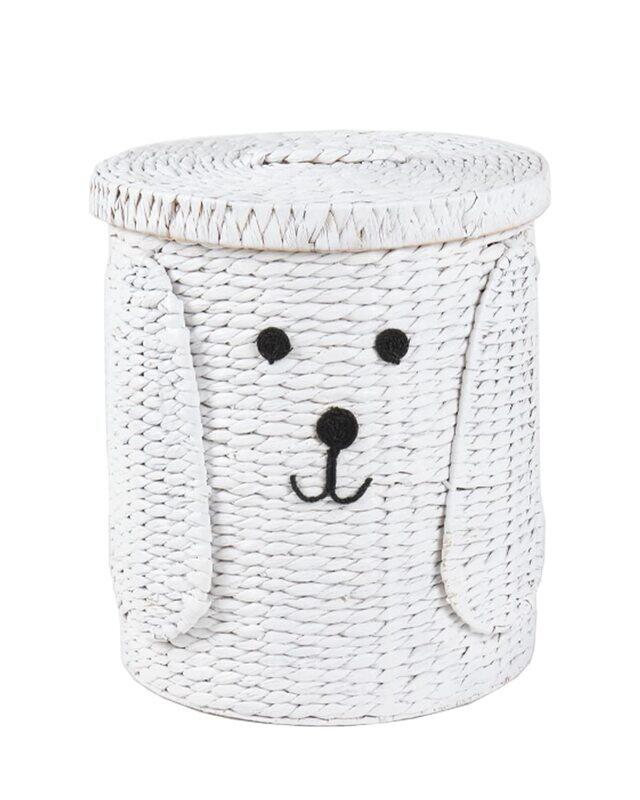 

Homesmiths Puppy Shape Water Hyacinth Storage Hamper, 38 x 38 x 59cm, White