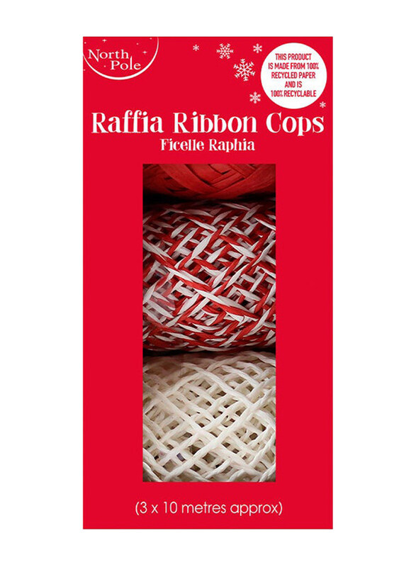 

Eurowrap 3 Pack Raffia Cops, Multicolour