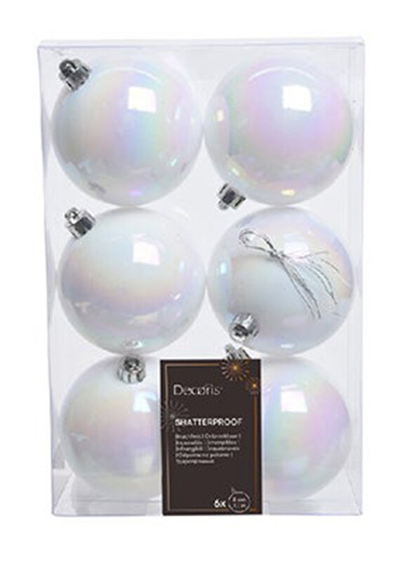 

Kaemingk Decoris Baubles Shatterproof Shiny, 8cm, Silver