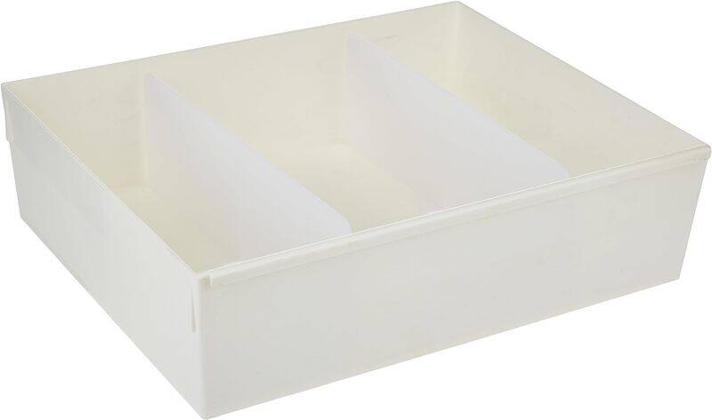 

Keyway Large Basket with Separator, White