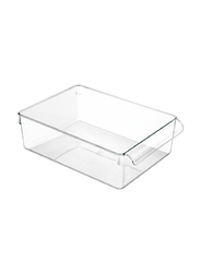 IDesign Linus Kitchen Organiser Cupboard Storage Unit for Condiments and Food Storage, Large, Clear